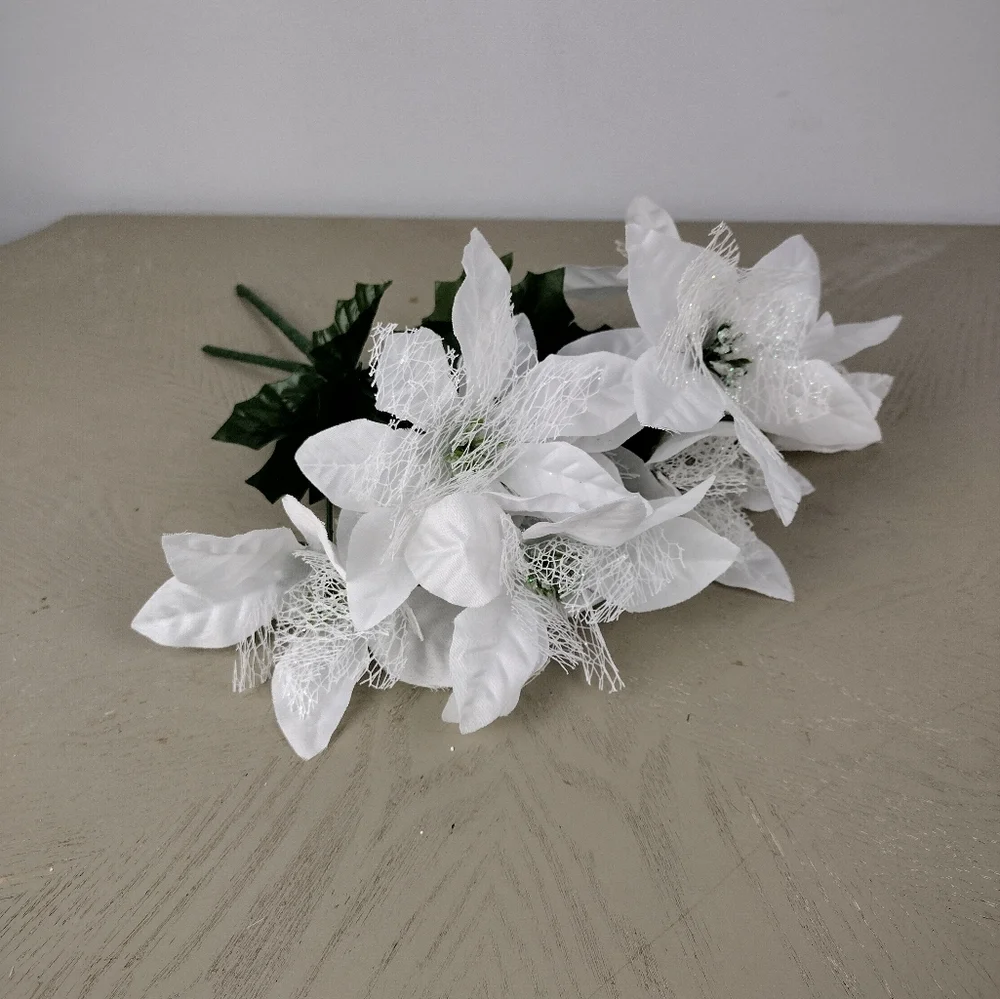 Elegant White Artificial Flower Bouquet